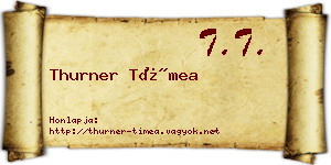 Thurner Tímea névjegykártya