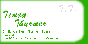 timea thurner business card
